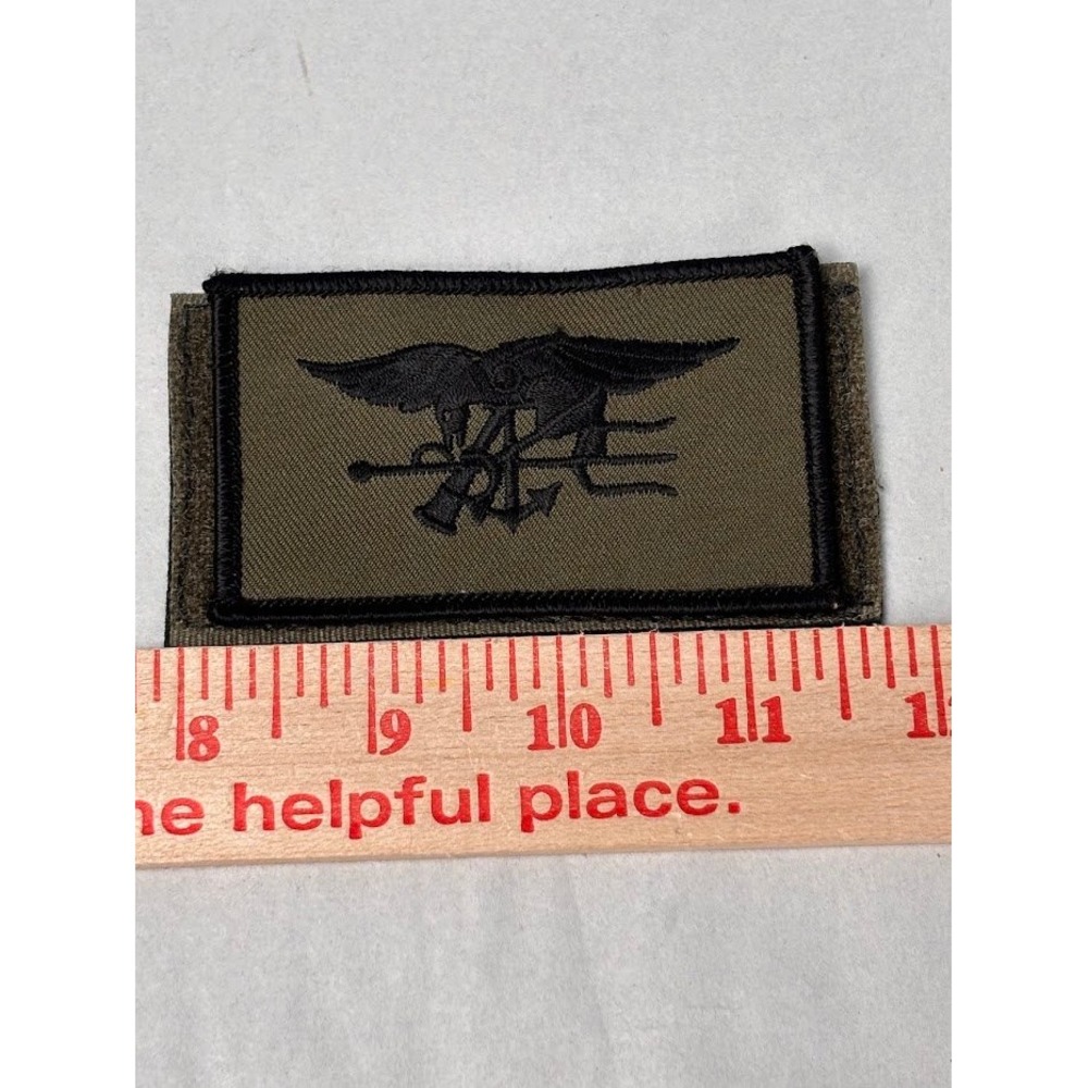 US Navy SEAL Trident Patch Olive Drab Green Tactical Morale Hook Loop Insignia